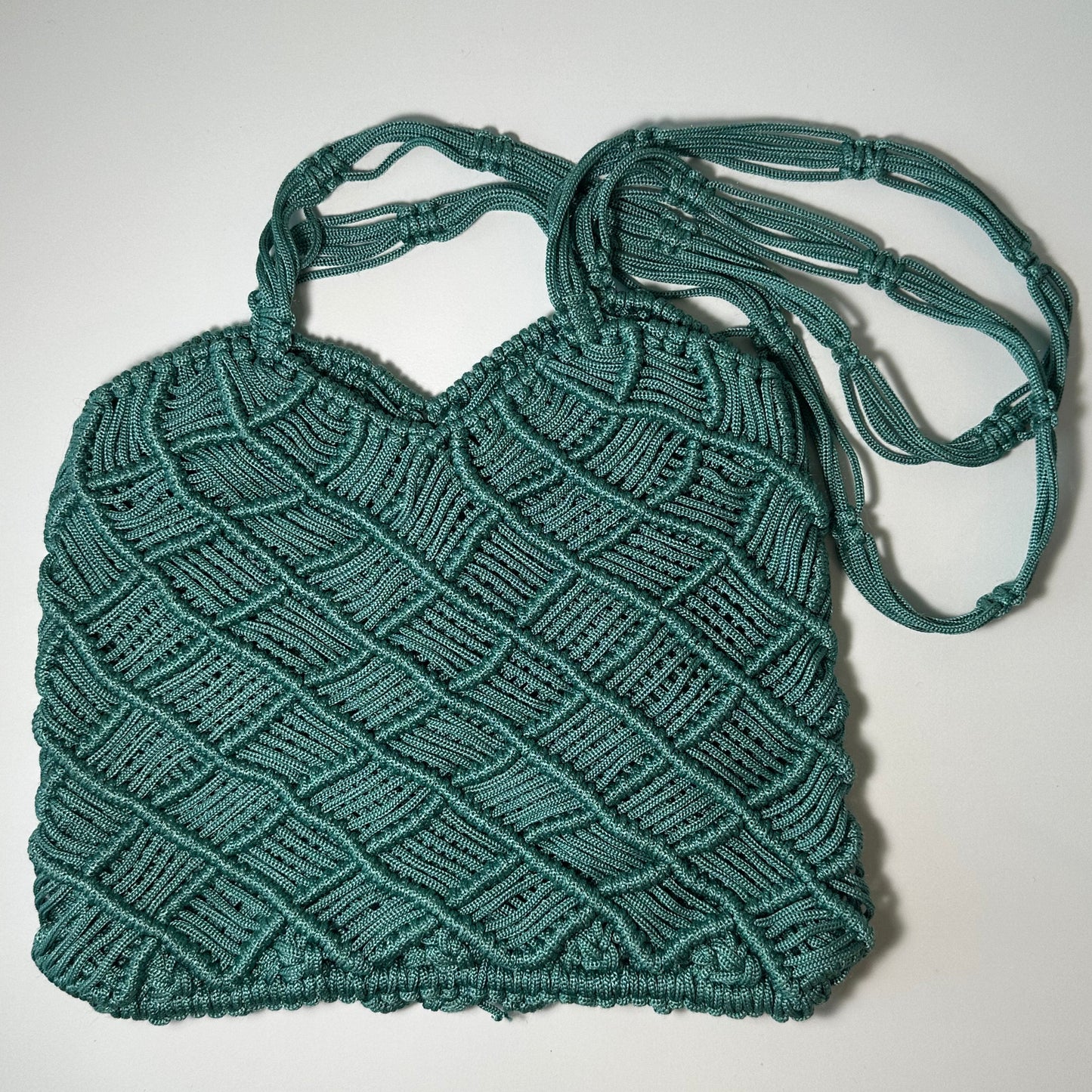 SAHLA Macramé Bag – Emerald Green