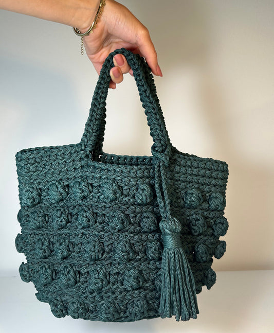 LAYLA Collection - Macramé Bag - Dark Green