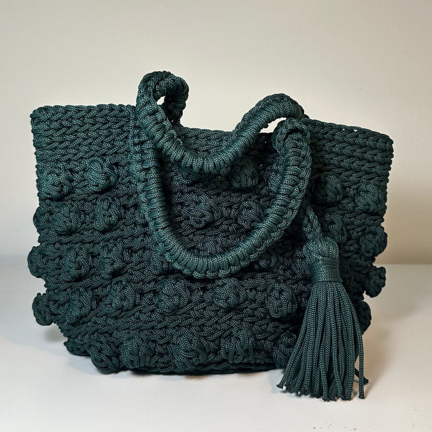 LAYLA Collection - Macramé Bag - Dark Green
