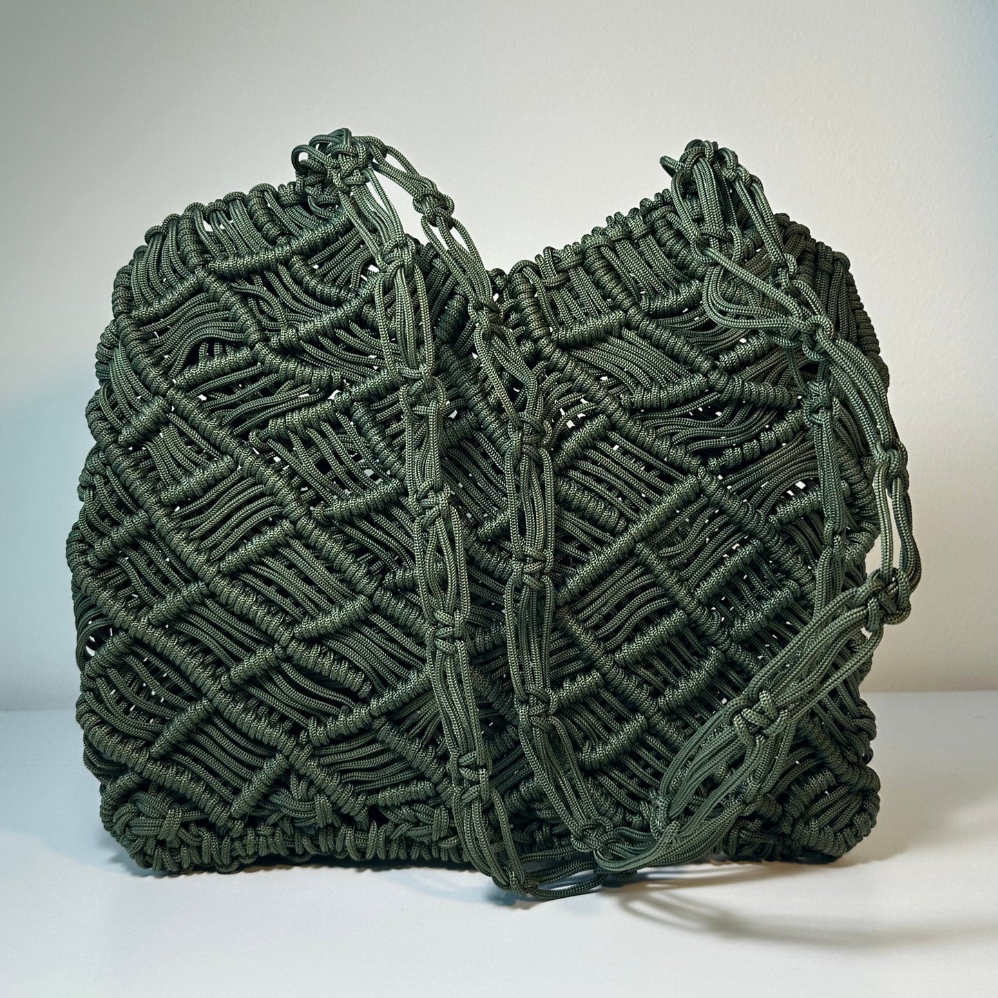 SAHLA Macramé Bag - Dark Green