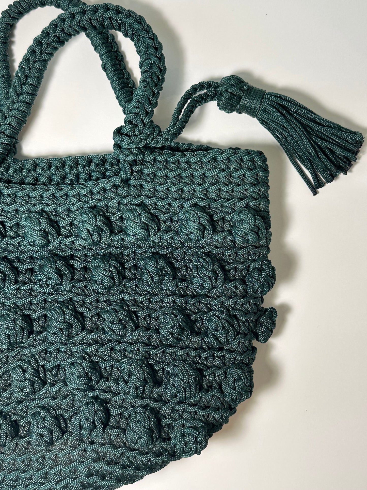 LAYLA Collection - Macramé Bag -  Dark Green