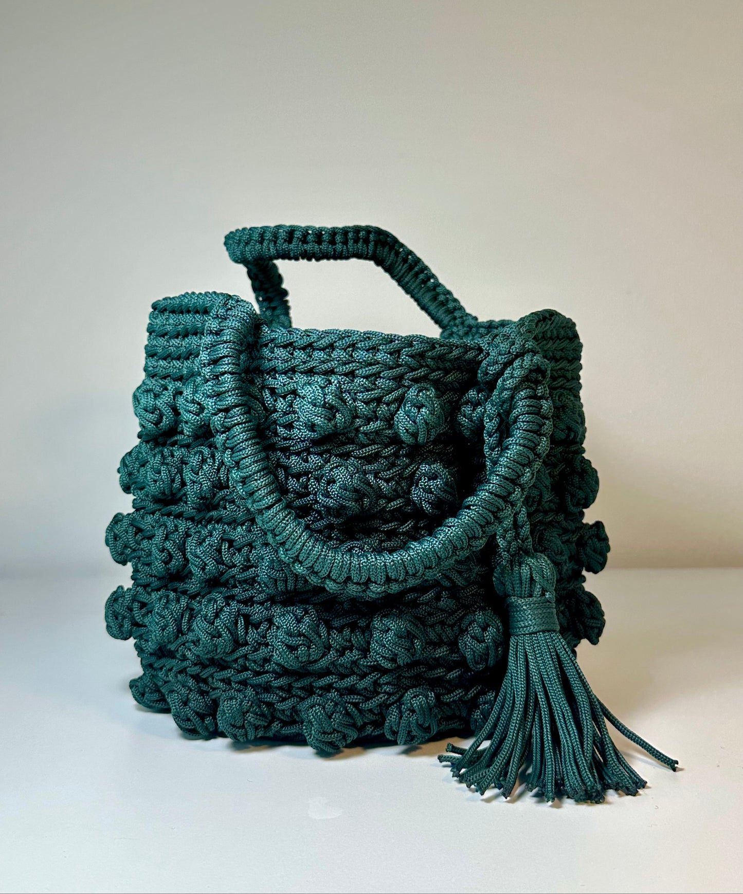 LAYLA Collection - Macramé Bag -  Dark Green