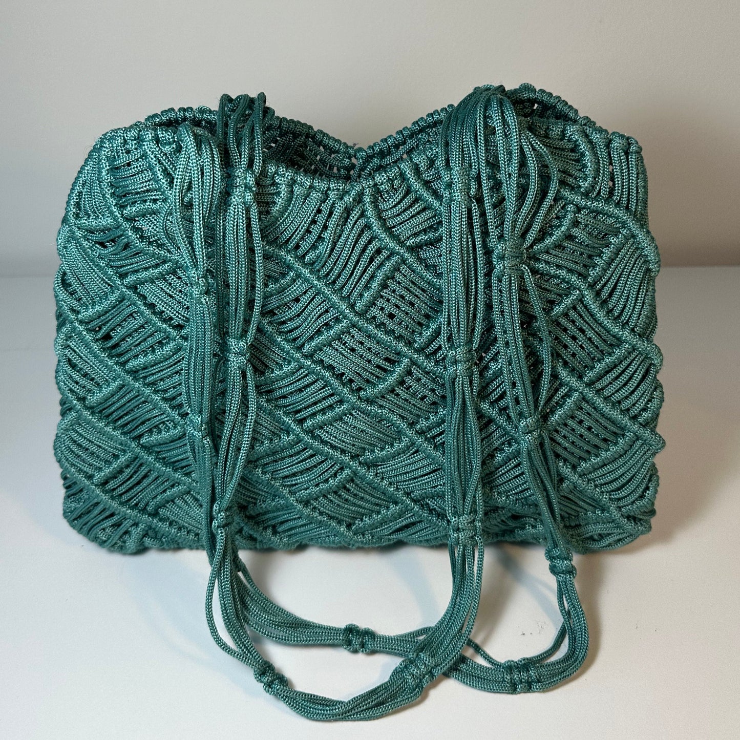 SAHLA Macramé Bag – Emerald Green