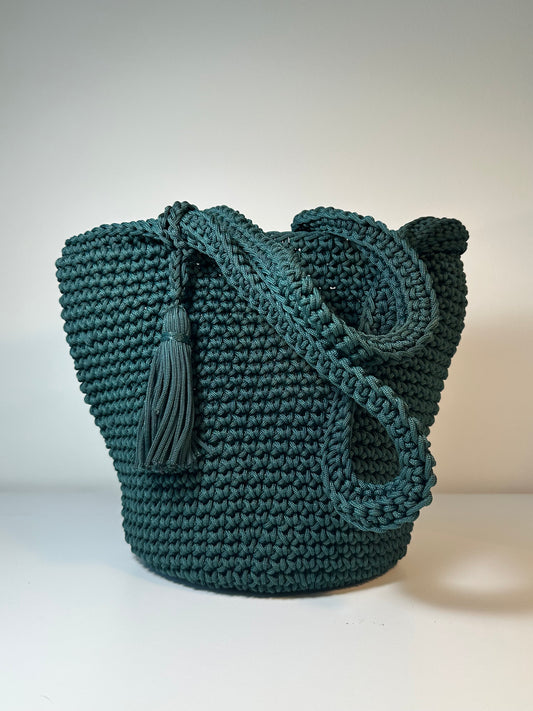 LAYLA Collection - Macramé Bag - Dark Green
